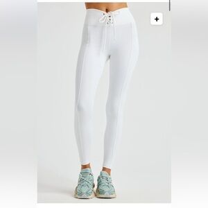 Year of Ours White Ribbed Football Leggings size Small